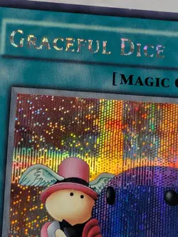 1996 YU-GI-OH GRACEFUL DICE EDS-002 HOLO FOIL GAME TRADING CARD COLLECTOR - Image 3