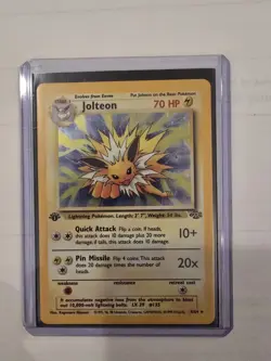 Jolteon Jungle Set 1ST EDITION HOLO Foil Rare Card 4/64 1999 Pokemon - Image 1