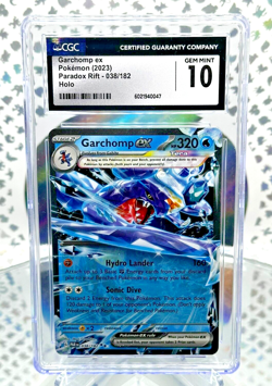 CGC 10 Garchomp EX 038/182 Paradox Rift Full Art Double Rare Pokemon Card - Image 1