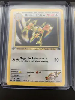 Blaine's Dodrio 32/132 1st Edition NM Gym Challenge Non-Holo Pokemon Card - Image 3