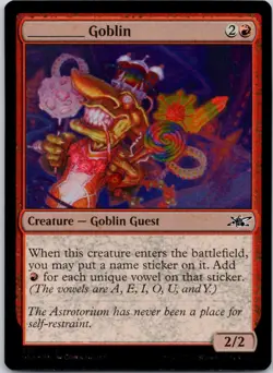_____ Goblin (Galaxy Foil) 393 Unfinity NM FOIL MTG - Image 1