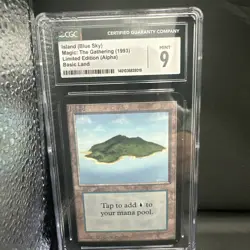 Island (Blue Sky) Alpha Basic Land CGC 9.0 Magic The Gathering MTG - Image 1