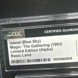 Island (Blue Sky) Alpha Basic Land CGC 9.0 Magic The Gathering MTG - Image 3