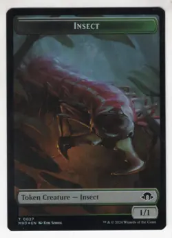 MTG Modern Horizons 3 Double Sided Foil Token #2/27 Eldrazi Spawn / Insect - Image 2