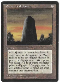 ►Magic-Style◄ MTG - Basalt Monolith - French Revised FBB - Good+ - Image 1