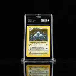 1999 Pokemon Base Set Unlimited Holo Card WOTC #9 Magneton TAG 7.5 - Image 1