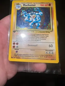 Pokemon Karte Machomei 1. Edition Sealed Base Set Holo Machamp Deutsch DE Top - Image 4