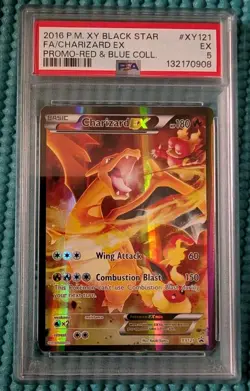 Pokemon Card Charizard EX XY121 XY Holo PSA 5 - Image 1