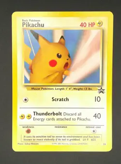 Pikachu (SNAP Promo) 26 WOTC Black Star Promo Pokemon Card - Image 1