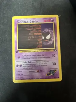 1st Edition Sabrina's Gastly 96/132 Gym Challenge Pokemon Card Rare - Image 1
