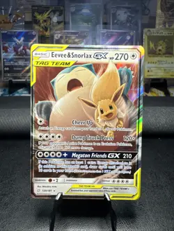 Eevee & Snorlax GX 120/181 Sm-Team Up Holo Card Near Mint Condition - Image 1
