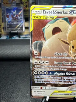 Eevee & Snorlax GX 120/181 Sm-Team Up Holo Card Near Mint Condition - Image 2