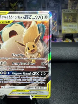 Eevee & Snorlax GX 120/181 Sm-Team Up Holo Card Near Mint Condition - Image 3