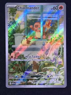 OBO / Pokemon Charmander TCG Scarlet & Violet Promo 044 Full Art Holo Card NM - Image 1