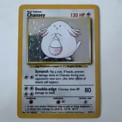 Pokemon Cards: Base Set Rare Holo: Chansey 3/102 TCG 1999 WOTC Vintage - Image 1