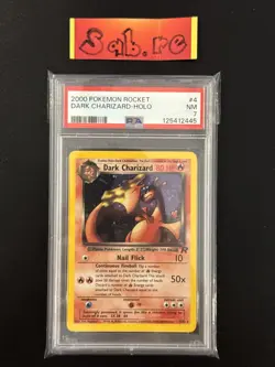 PSA 7 Dark Charizard Holo Rare Team Rocket 4/82 Pokemon Card - Image 1