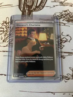 Pokemon TCG Giovanni's Charisma Holo Card Scarlet & Violet 151 Series 204/165 - Image 1