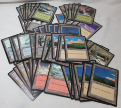 BASIC LANDS ICE AGE 80 CARD LOT MTG ISLAND FOREST MOUNTAIN PLAINS SWAMP #619 - Image 1