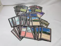 BASIC LANDS ICE AGE 80 CARD LOT MTG ISLAND FOREST MOUNTAIN PLAINS SWAMP #619 - Image 2