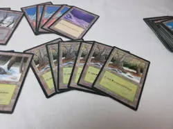 BASIC LANDS ICE AGE 80 CARD LOT MTG ISLAND FOREST MOUNTAIN PLAINS SWAMP #619 - Image 3