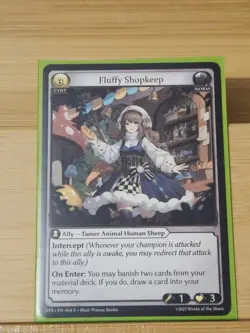Grand Archive Tcg Card Fluffy Shopkeep - Distorted Reflections (DTR1E) - Image 1