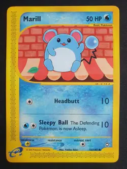 Marill 53/147 - Aquapolis Set - Pokemon Ereader Card - Excellent Condition - Image 1