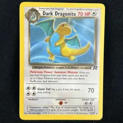 Dark Dragonite 22/82 Team Rocket Non-Holo WOTC Vintage Pokemon Card Near Mint - Image 2