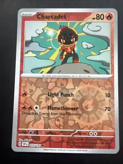 Charcadet #033/191 SV:08 Surging Sparks Reverse Holo Common - Pokemon Cards G15 - Image 1