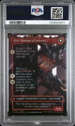 MTG Final Fantasy Clive, Ifrit's Dominant Borderless 0530 Surge Foil PSA 10 - Image 2