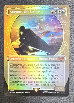 Aragorn, the Uniter (Showcase) Universes Beyond: the Lord of the Rings MTG Foil - Image 1