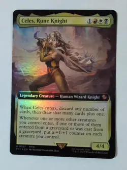 MTG: Celes, Rune Knight | Extended Art | Foil | NM - Image 1