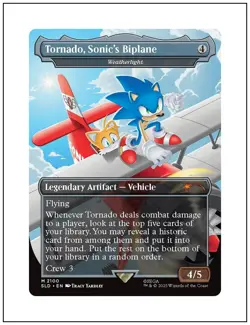 1x Tornado, Sonic's Biplane - Weatherlight, Secret Lair Sonic, Magic MTG NM - Image 1