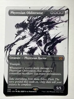 MTG Phyrexian Obliterator (Showcase) Phyrexia: All Will Be One Regular #308 - Image 1