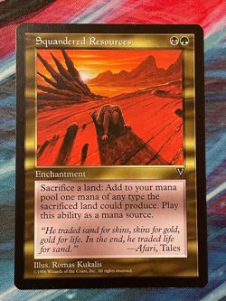 MTG Magic The Gathering Squandered Resources From Visions, NM - Image 1