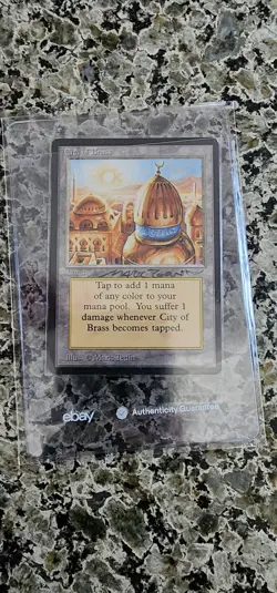 City of Brass -Arabian Nights Edition -MP - MTG -Signed by Mark Tedin - Image 5