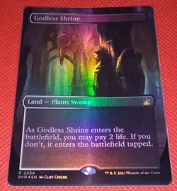Magic the Gathering Ravnica Remastered Godless Shrine Borderless Foil -NM/M- - Image 1