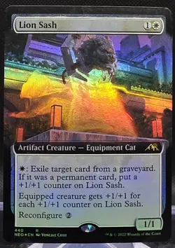 Lion Sash #440 Kamigawa: Neon Dynasty Extended Art Foil Rare - Image 1