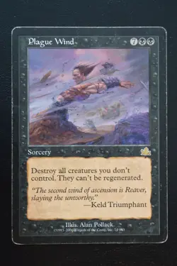 Magic The Gathering MTG PLAGUE WIND Prophecy HP Heavily Played - Image 1