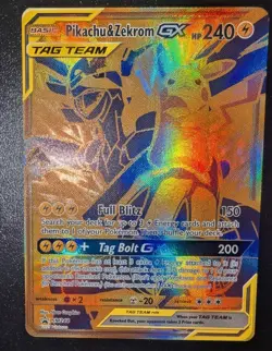 Pokemon Pikachu & Zekrom GX TCG Sun & Moon SM248 - Image 1
