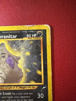 Pokemon - Shining Tyranitar - Neo Destiny 113/105 - DAMAGED - VINTAGE - Image 2