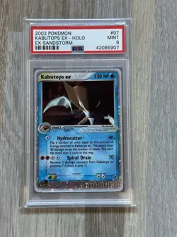2003 Pokemon EX Sandstorm Kabutops ex Holo #97 PSA 9 Mint - Image 1
