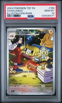 Charjabug 169/162 PSA 10 Temporal Forces Illustration Rare Pokemon GEM MINT - Image 1