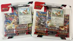 Pokemon TCG: Obsidian Flames Scarlet & Violet Eevee Blister (3) Pack New Sealed - Image 2
