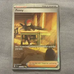 Pokemon TCG - Penny - Scarlet & Violet Base Set 252/198 Full Art Trainer Holo NM - Image 1