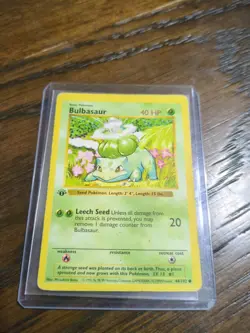 Pokemon TCG Bulbasaur 44/102 1st Edition Shadowless HP - Image 1