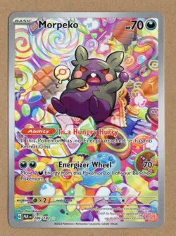 2023 Pokemon TCG Morpeko 206/182 SV04: Paradox Rift Holo Near Mint IR - Image 1