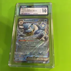 CGC 10 GEM MINT Pokemon TCG 2023 Scarlet & Violet 151 #009/165 Blastoise ex Holo - Image 1