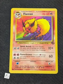Flareon 19/64 - Jungle Unlimited Non-Holo Rare WOTC Pokemon TCG LP - Image 1