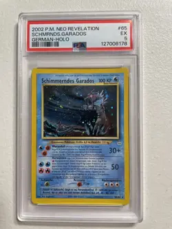 Pokemon Schimmerndes Garados (Shining Gyarados) GERMAN 65/64 Neo Revelation PSA5 - Image 1