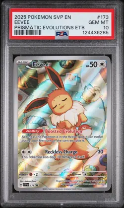 2025 POKEMON SVP EN-SV BLACK STAR PROMO #173 EEVEE PSA 10 - Image 1